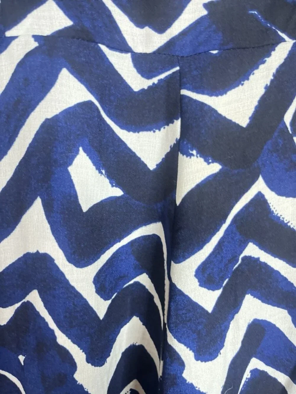 Flying Tomato Off The Shoulder Romper Sz L Abstract Blue Black Ruffled Elastic - Picture 5 of 9